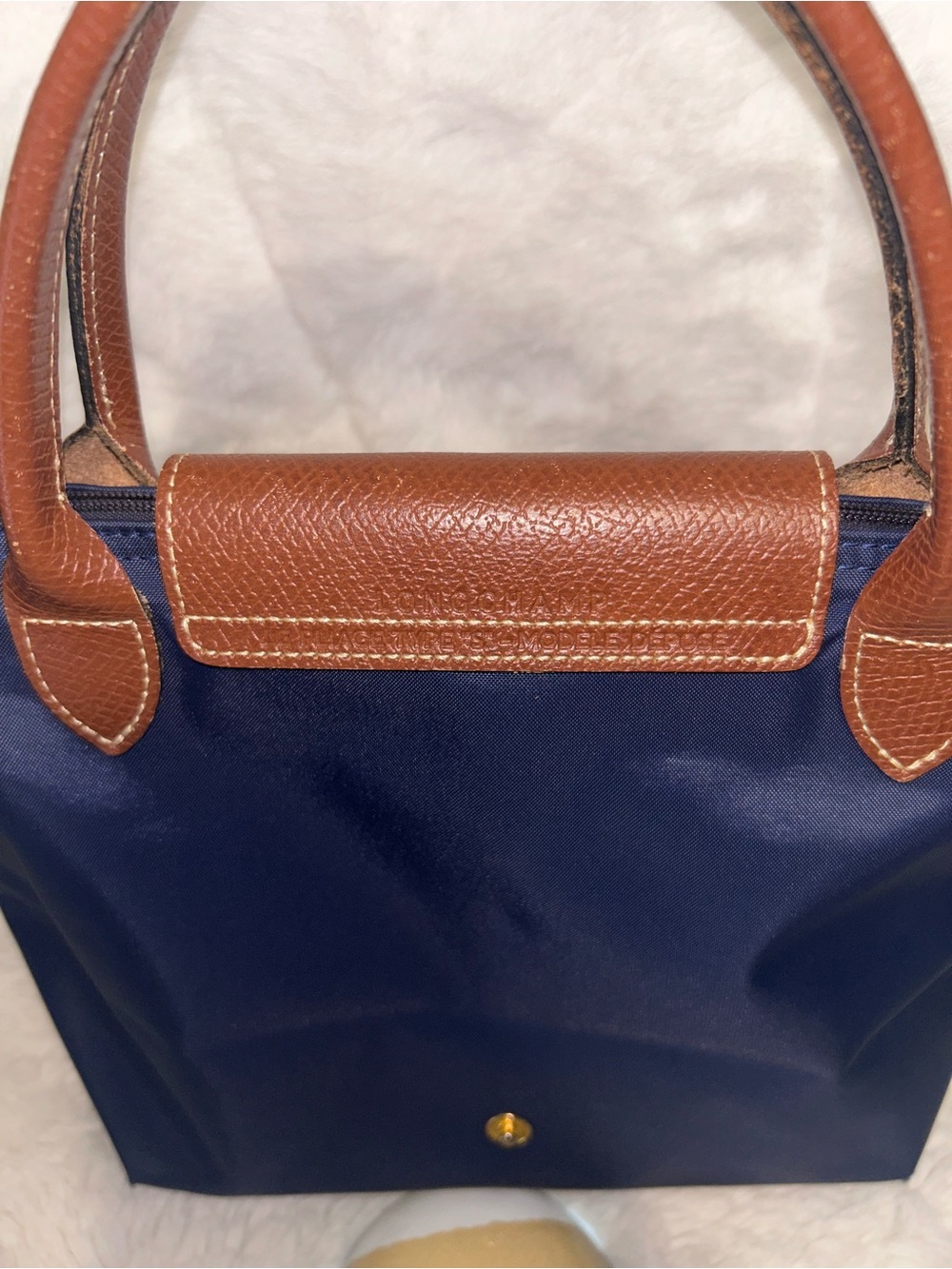 Longchamp Le Pliage Small Navy Tote Bag - Picture 13 of 14
